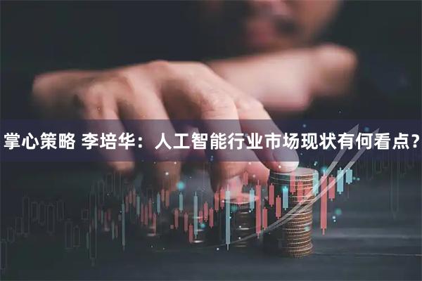 掌心策略 李培华：人工智能行业市场现状有何看点？
